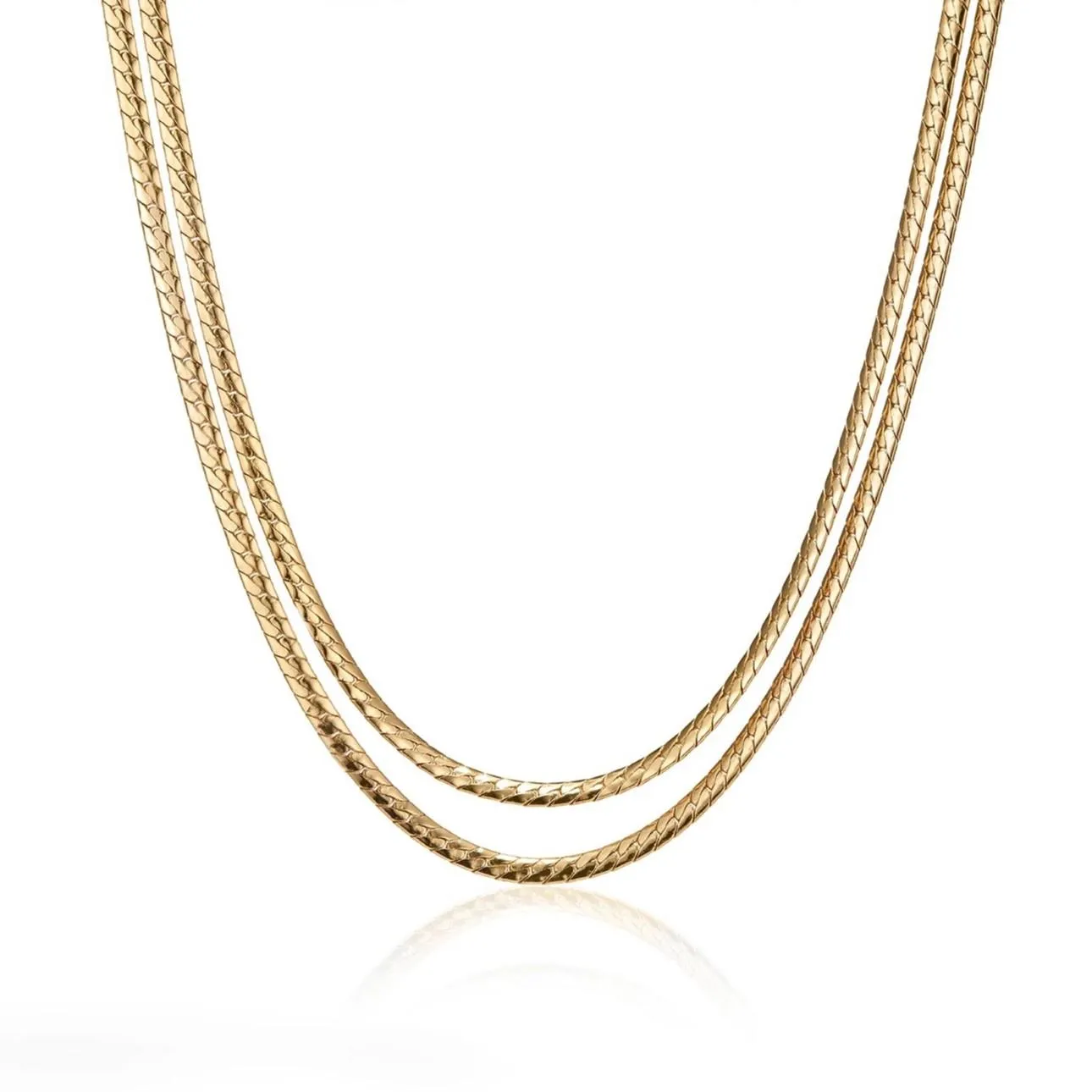 Priya Double-Strand Necklace (Gold)