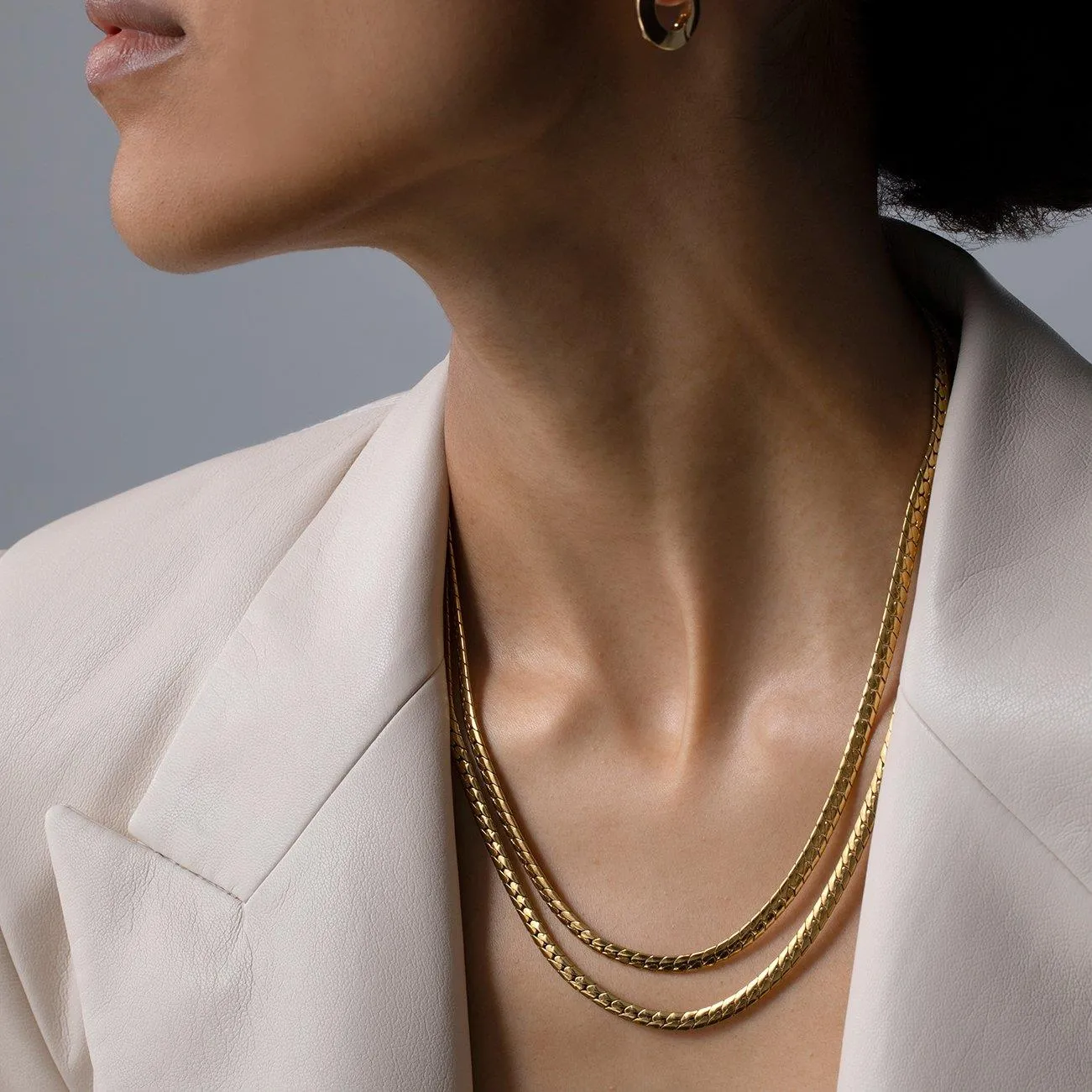 Priya Double-Strand Necklace (Gold)