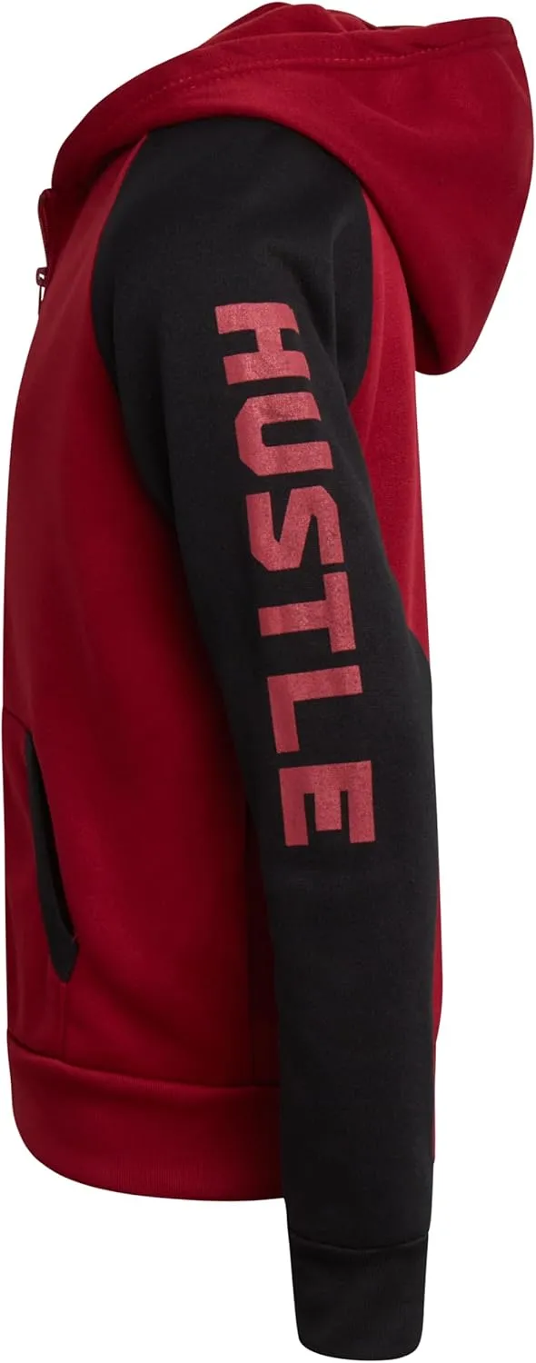 Pro Athlete Boys Tracksuit Set - 3 Piece Long Sleeve Shirt, Fleece Zip Up Hoodie, and Joggers Sweatpants for Boys (Size 8-16)