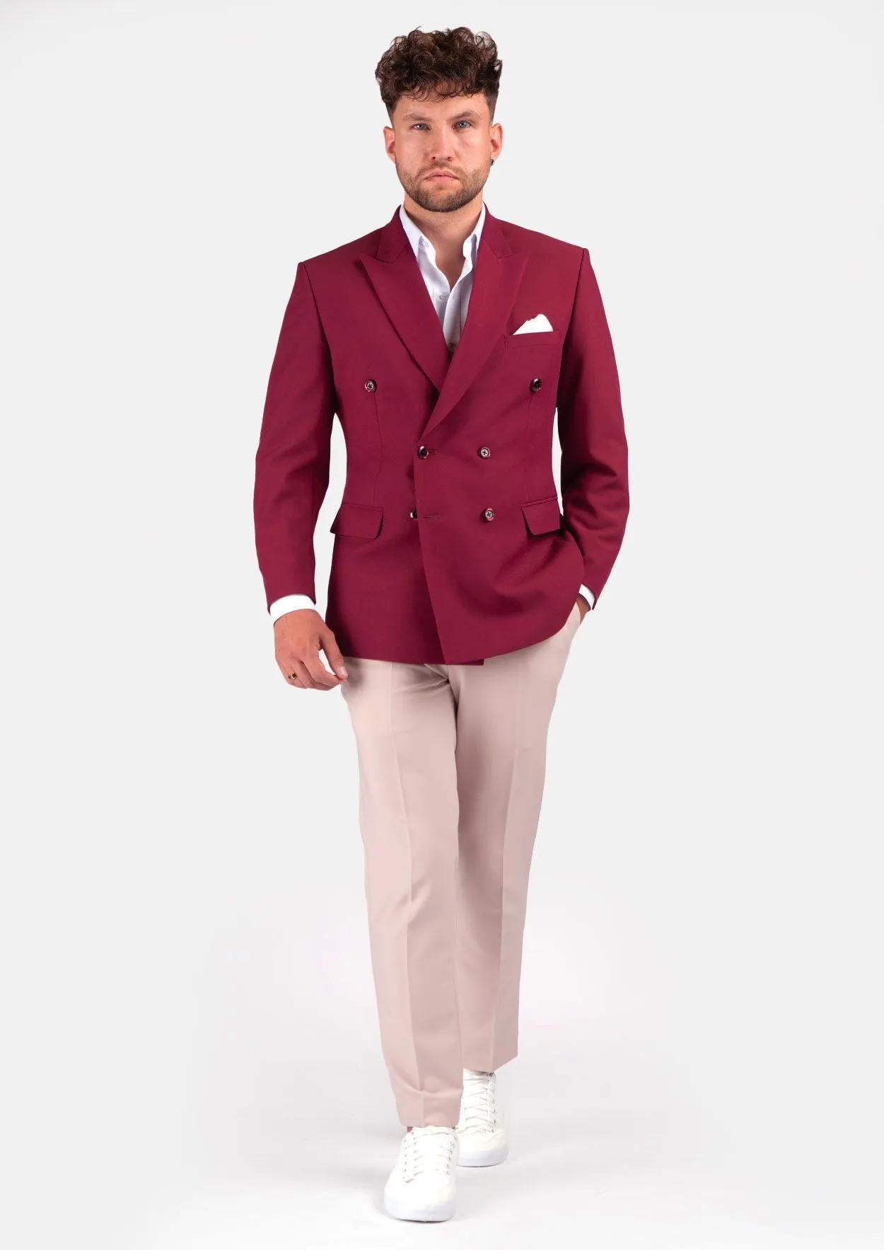 Rockafeller Claret Red Stretch Jacket