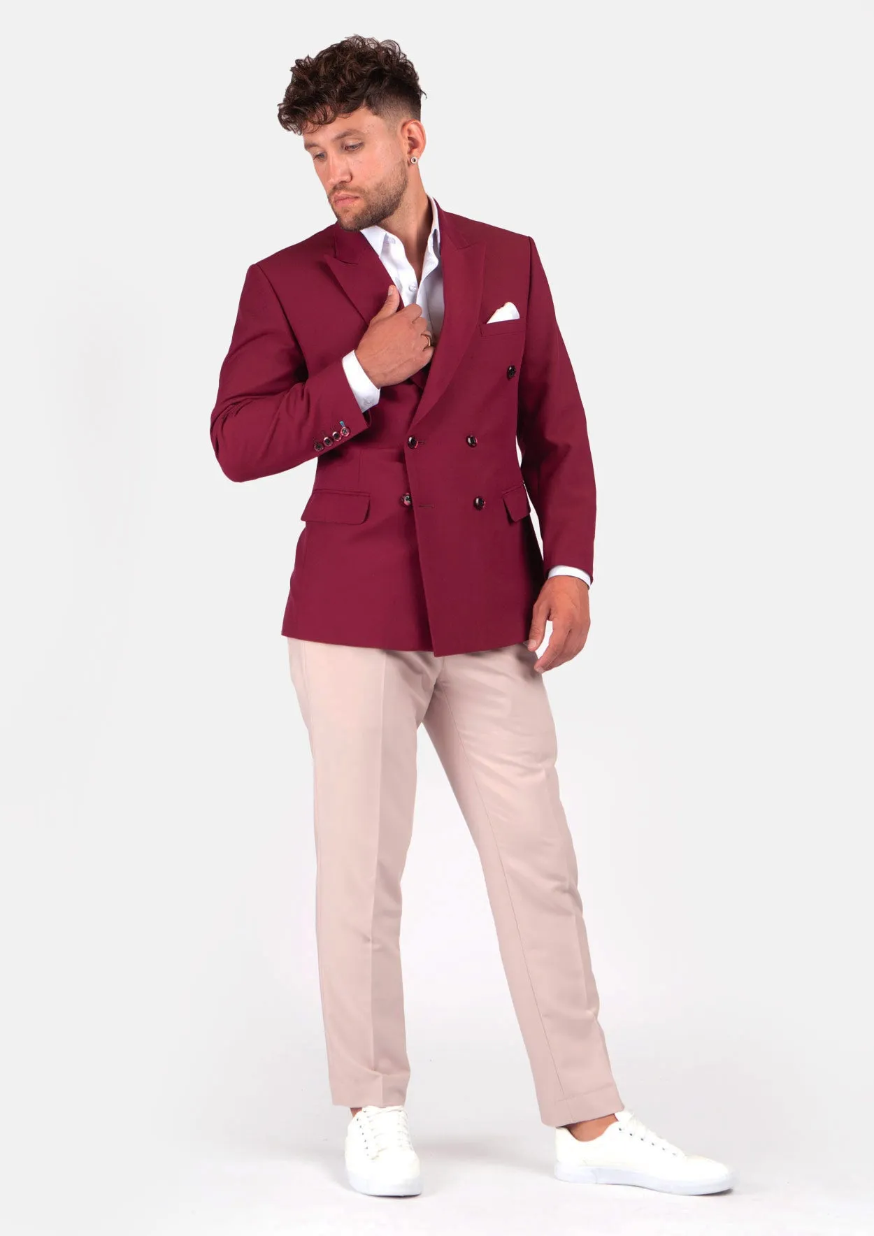 Rockafeller Claret Red Stretch Jacket