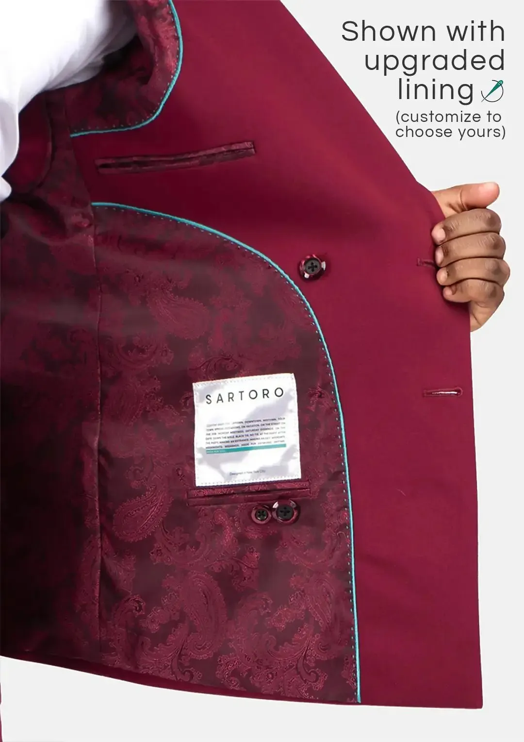 Rockafeller Claret Red Stretch Jacket