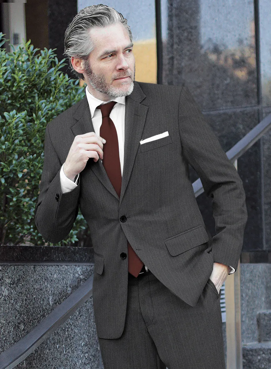 Scabal Rass Stripe Gray Wool Jacket