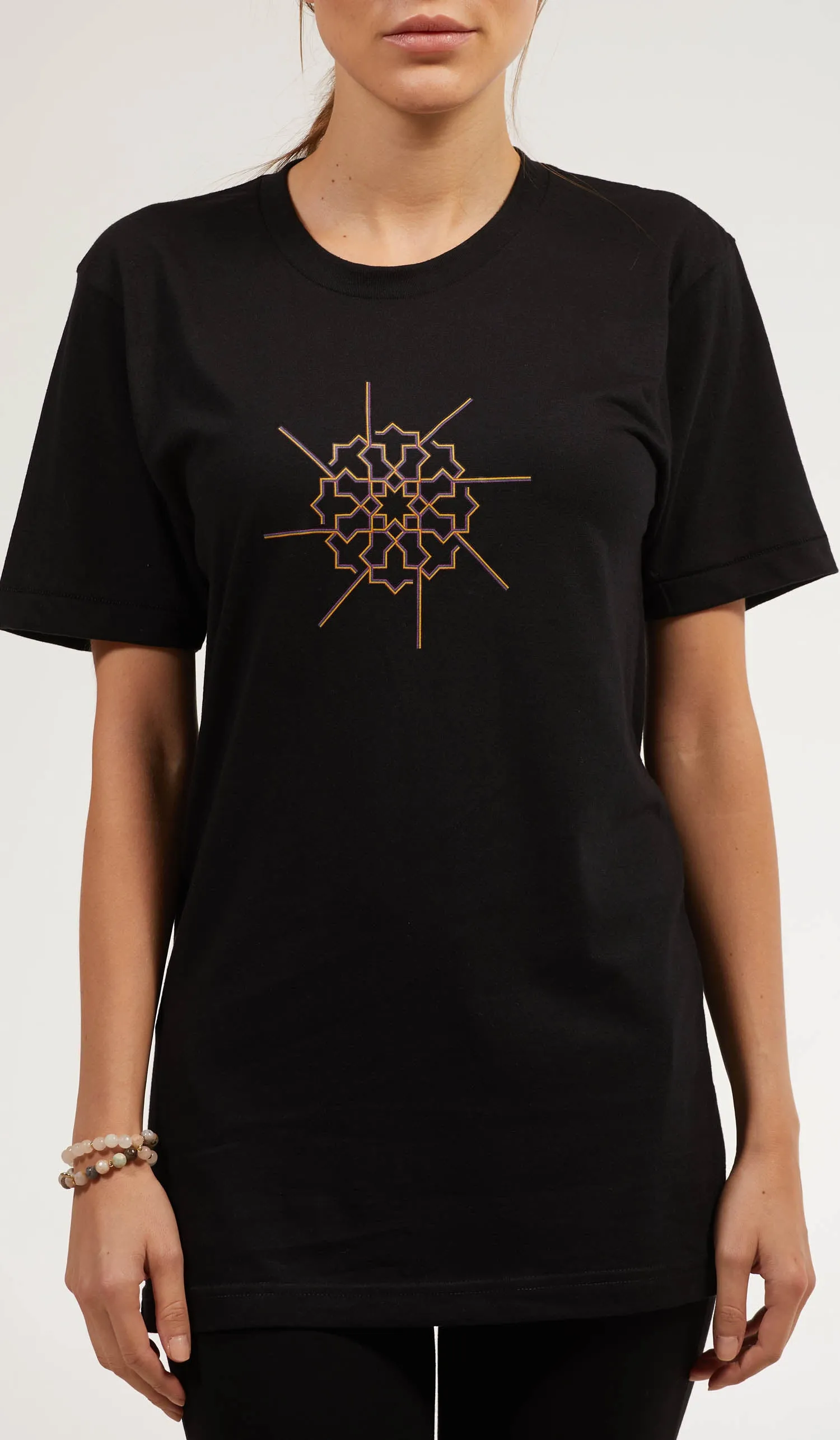 Short Sleeve Unisex T Shirt - Prism - Black