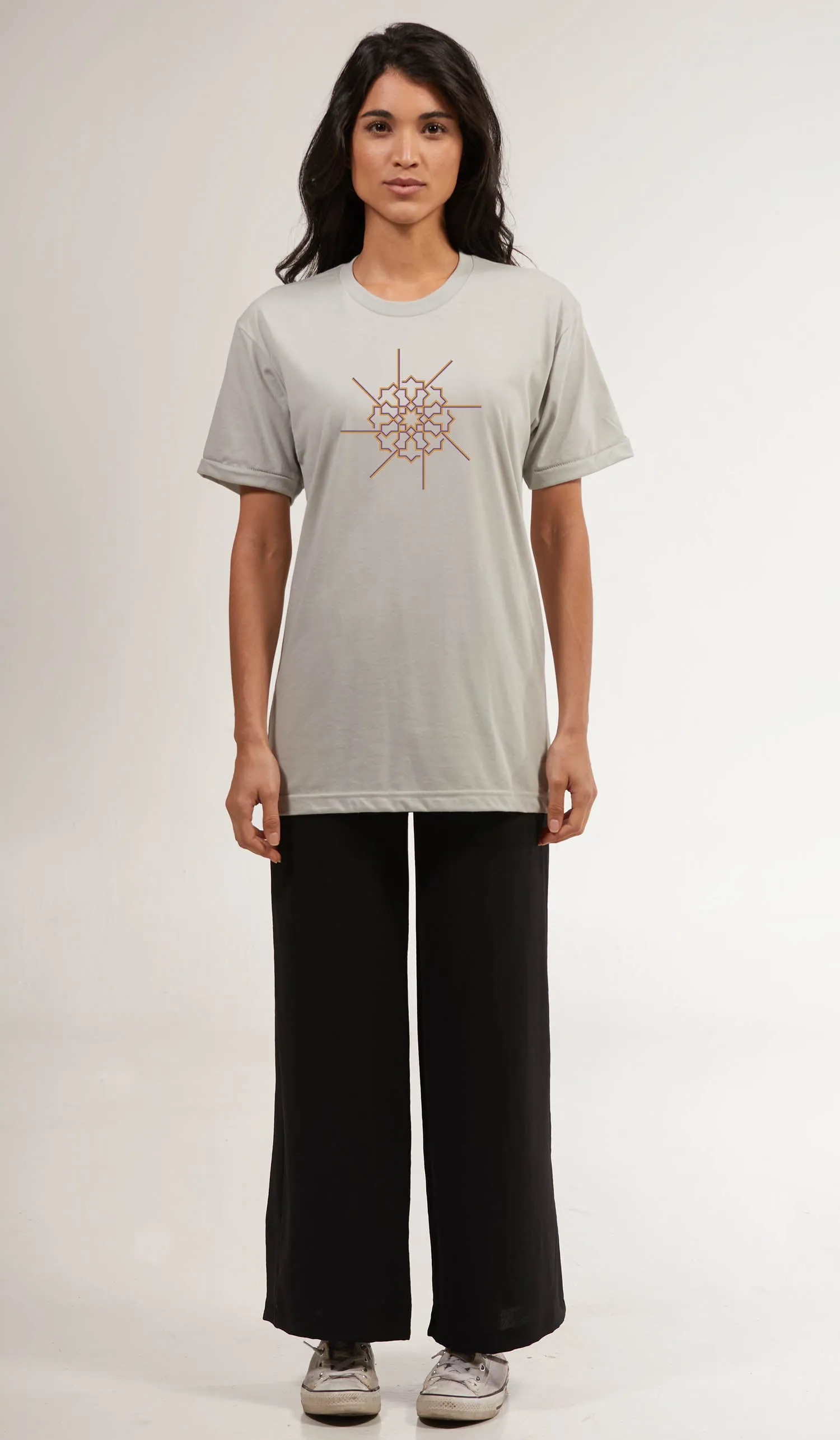 Short Sleeve Unisex T Shirt - Prism - Gray