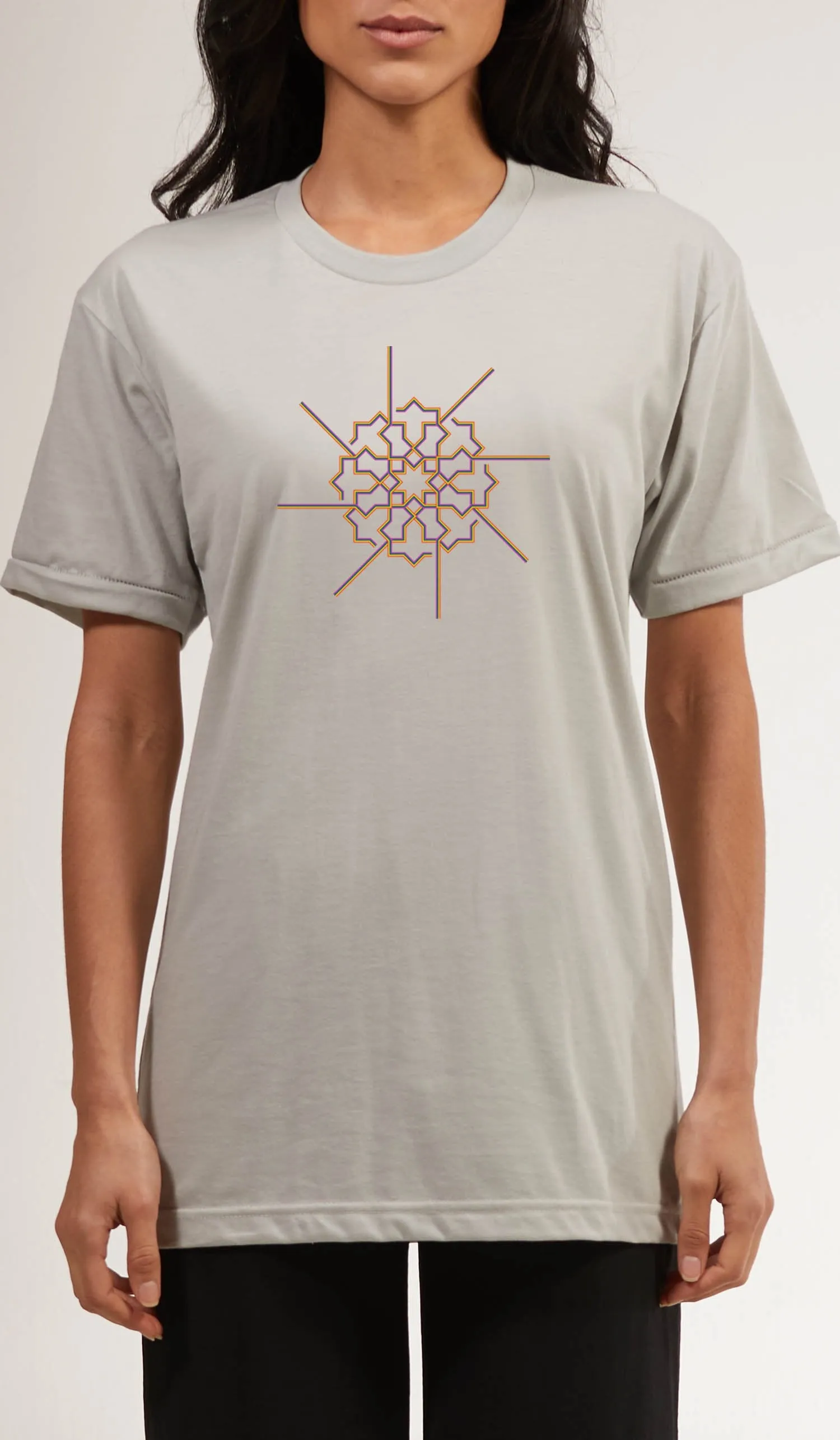 Short Sleeve Unisex T Shirt - Prism - Gray