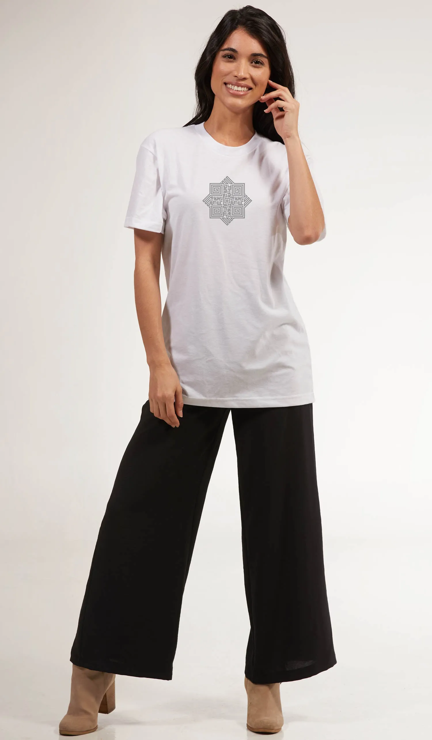 Short Sleeve Unisex T Shirt - Salam - White