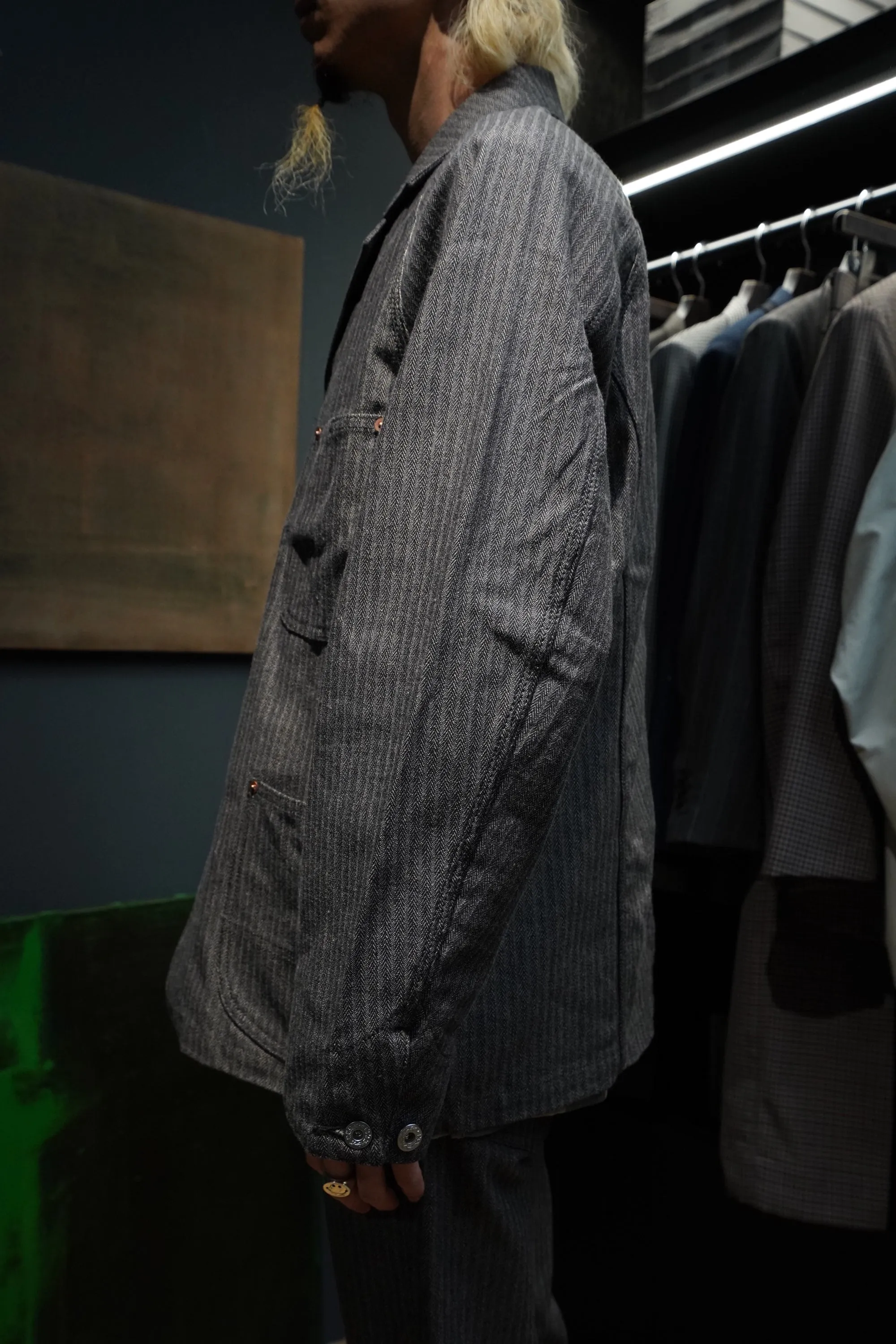 SUGARHILL HERRINGBONE COVERALL (GRAY HERRINGBONE)