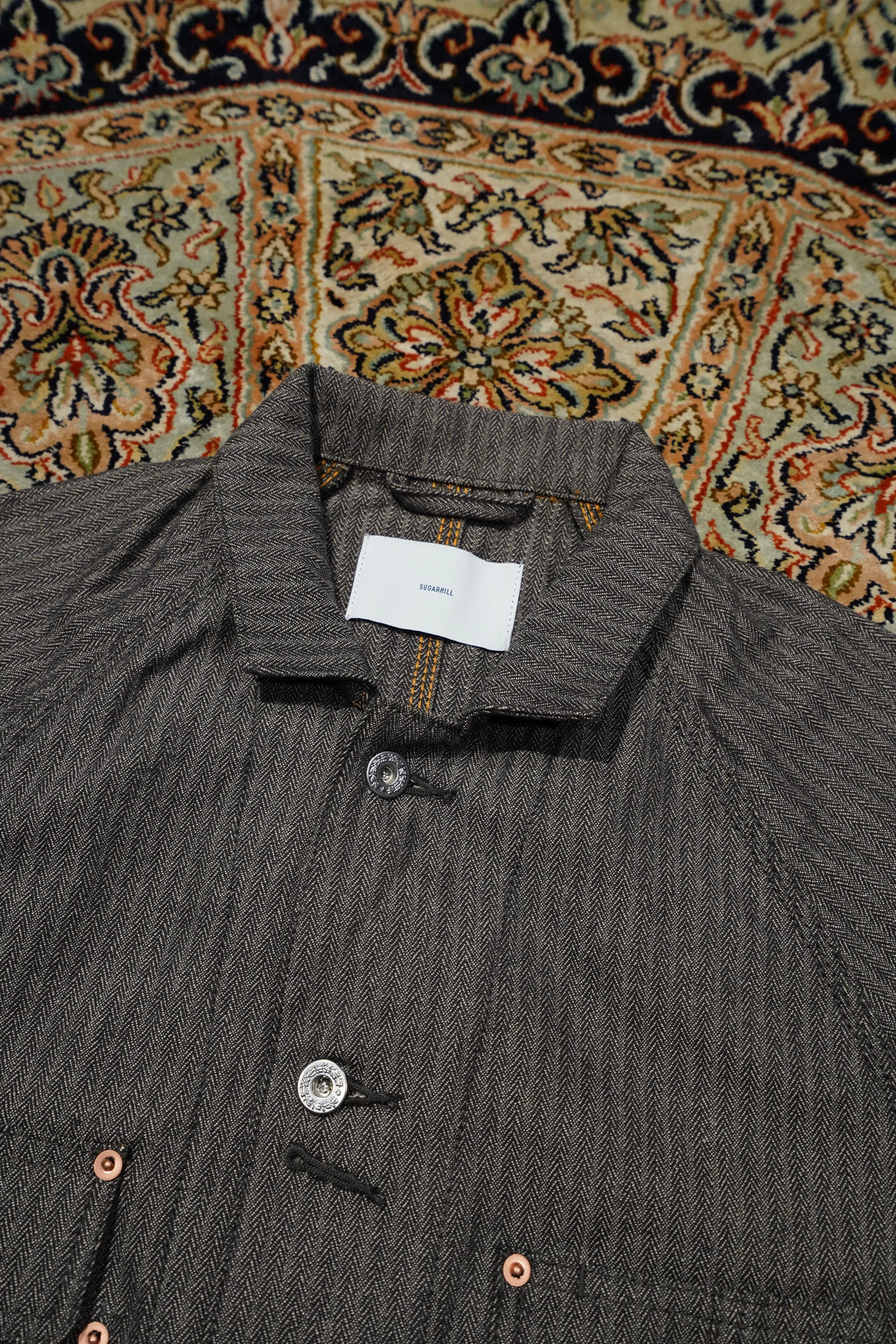 SUGARHILL HERRINGBONE COVERALL (GRAY HERRINGBONE)
