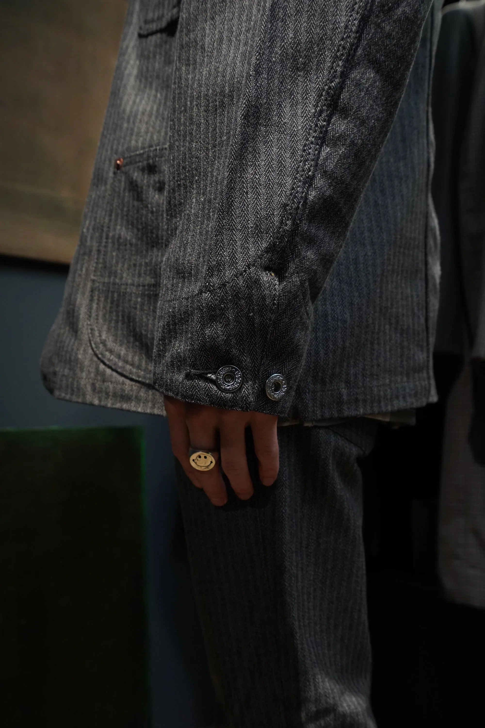 SUGARHILL HERRINGBONE COVERALL (GRAY HERRINGBONE)