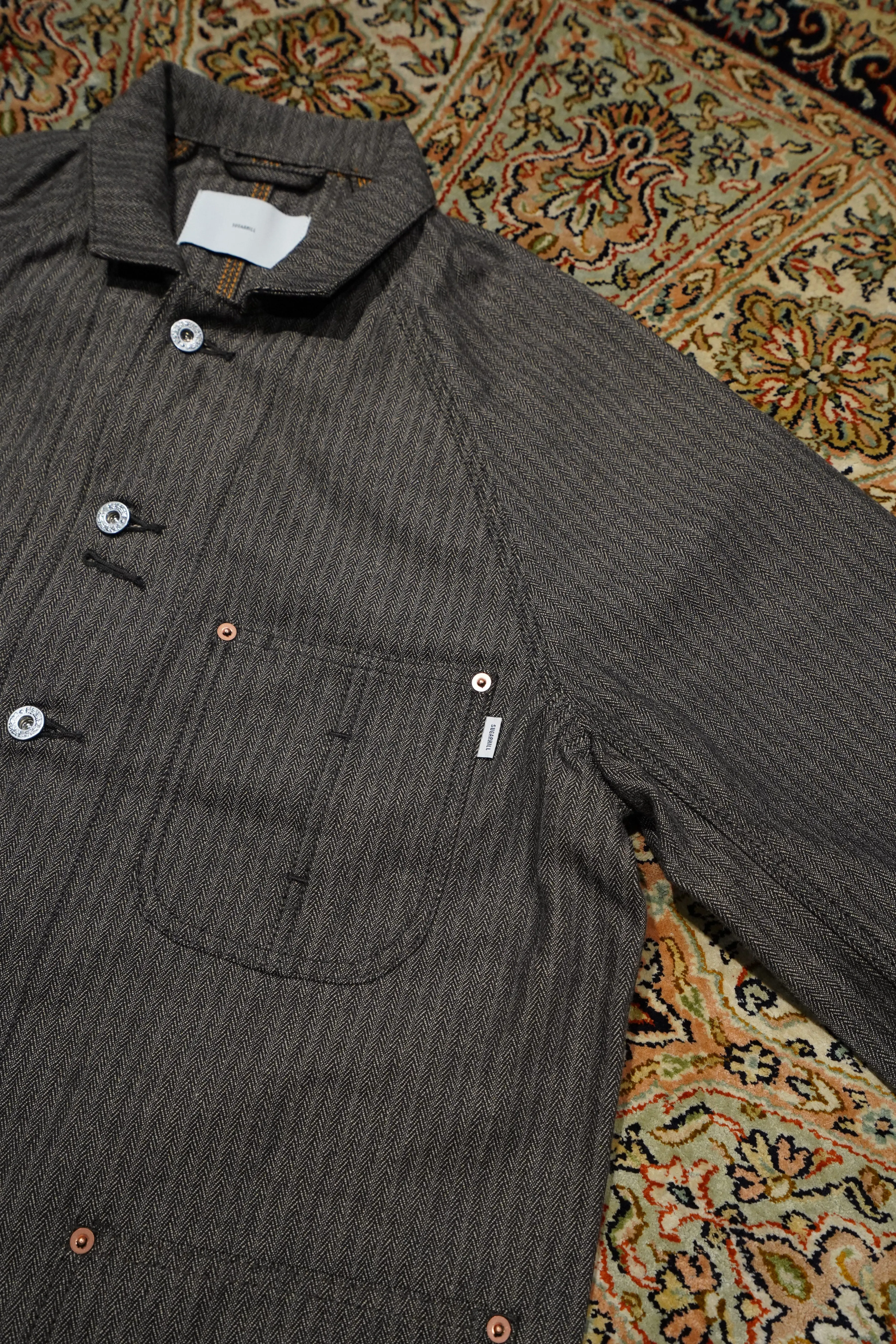 SUGARHILL HERRINGBONE COVERALL (GRAY HERRINGBONE)