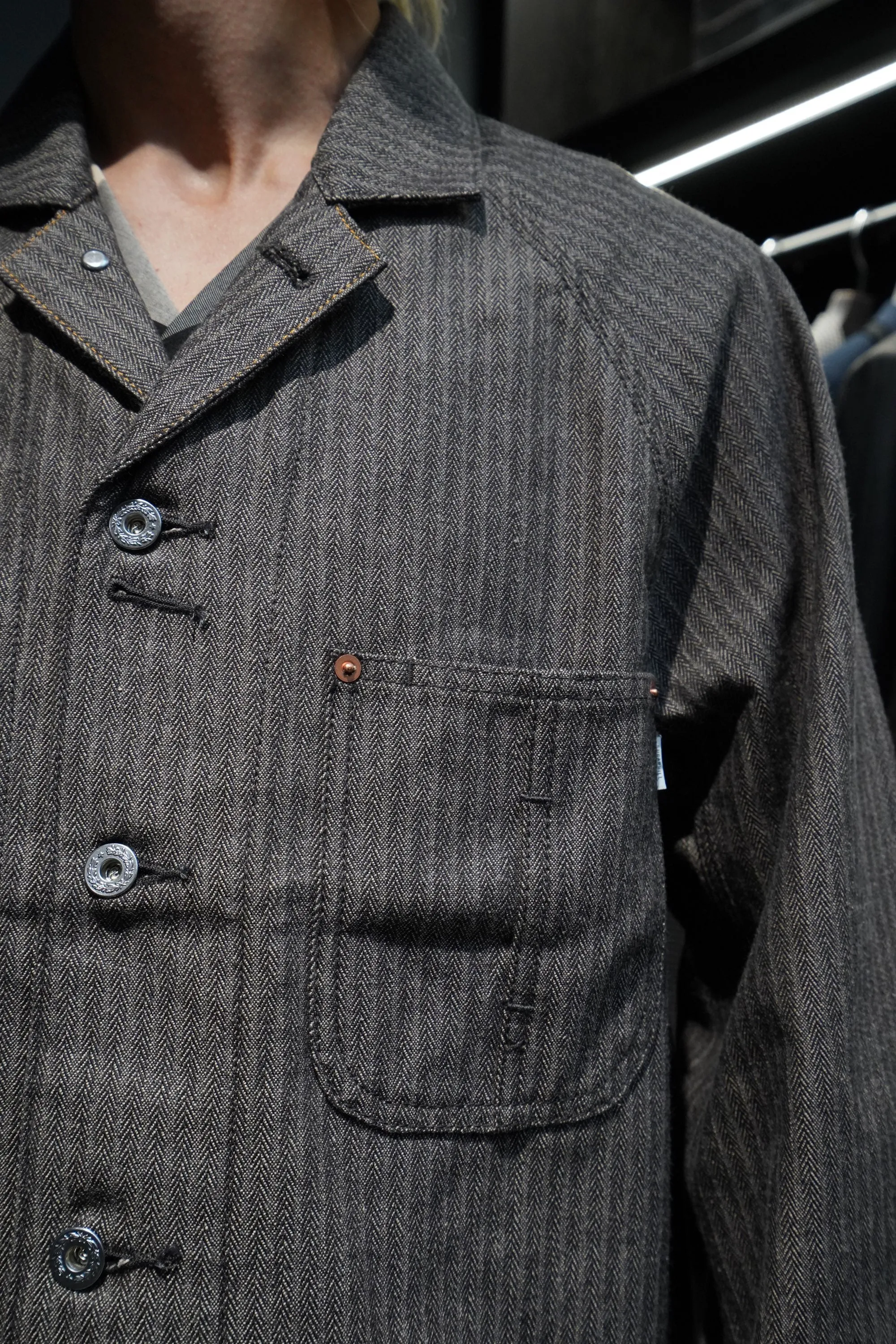 SUGARHILL HERRINGBONE COVERALL (GRAY HERRINGBONE)