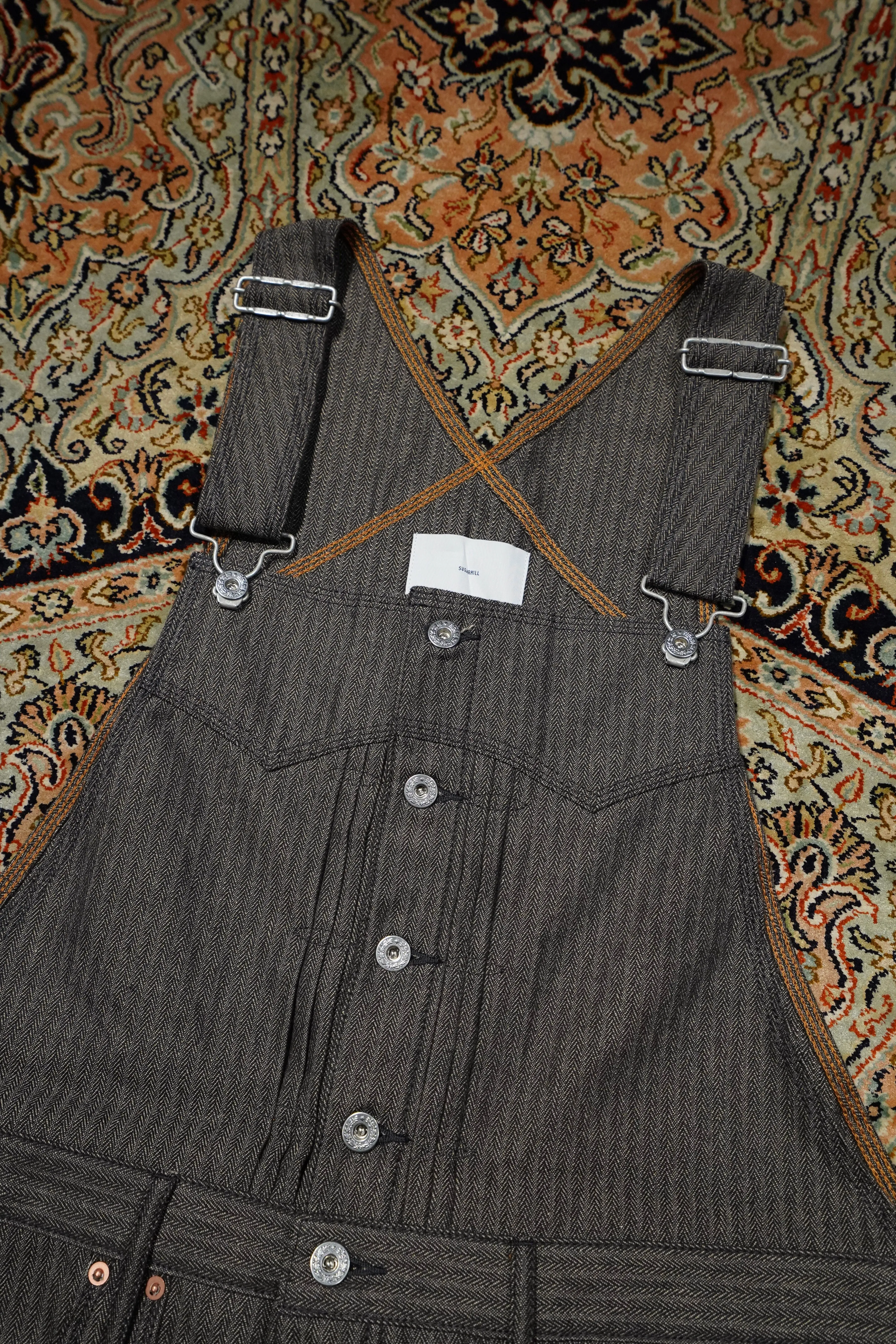 SUGARHILL HERRINGBONE OVERALL (GRAY HERRINGBONE)