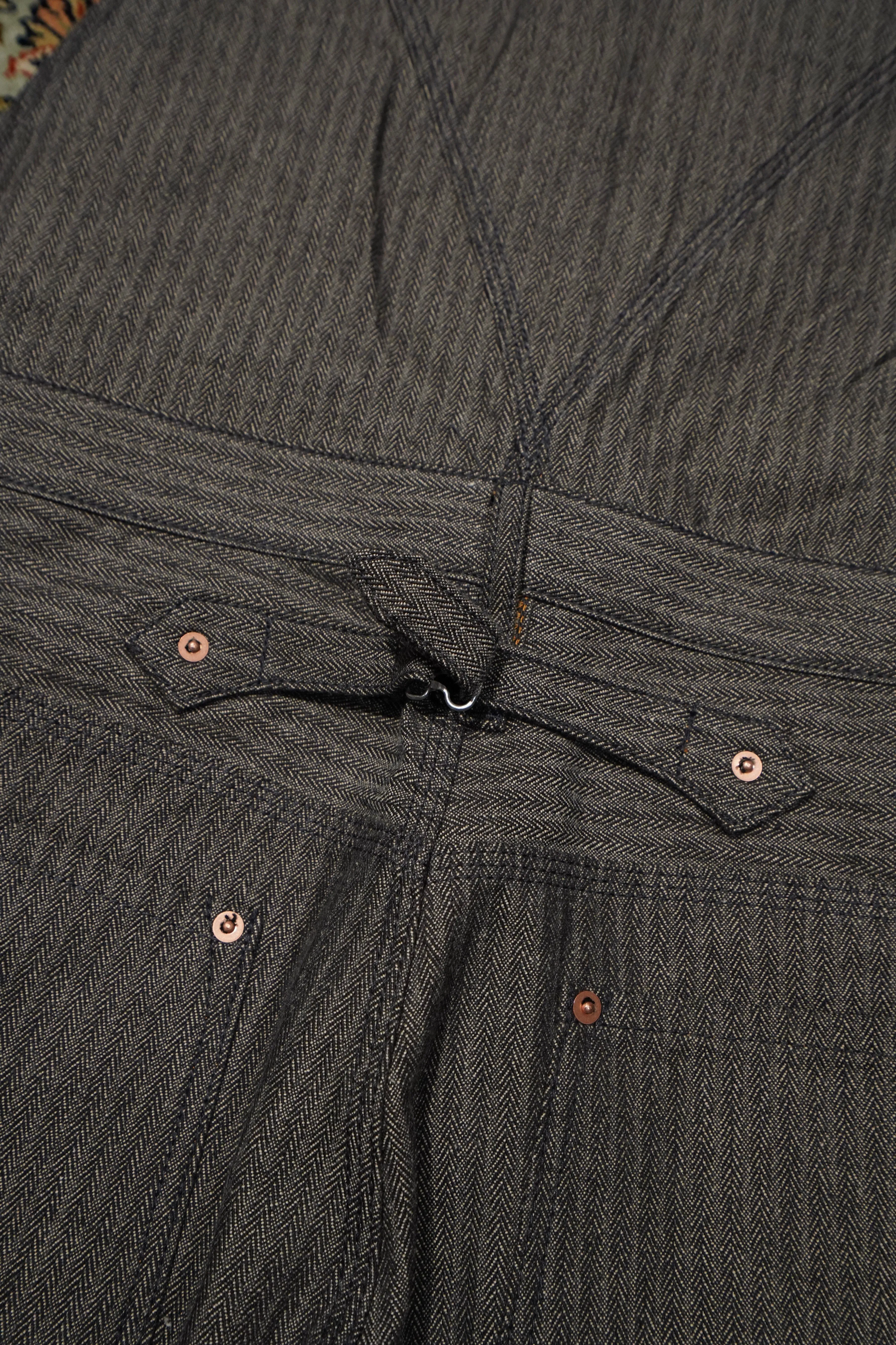 SUGARHILL HERRINGBONE OVERALL (GRAY HERRINGBONE)