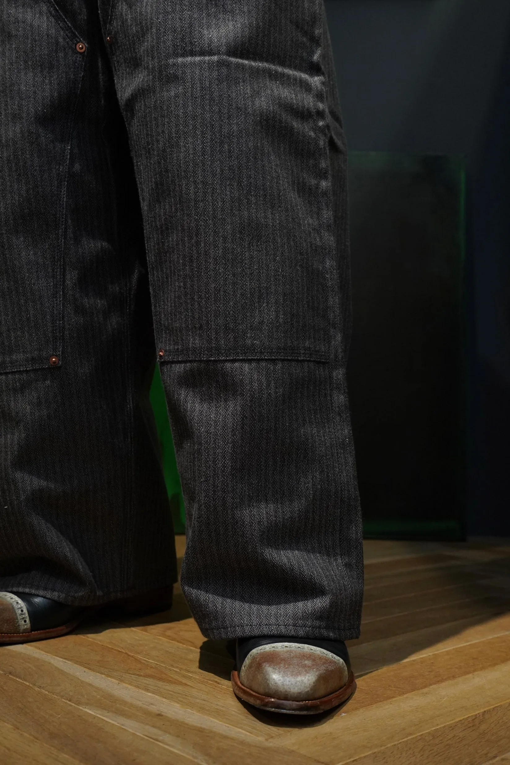 SUGARHILL HERRINGBONE OVERALL (GRAY HERRINGBONE)