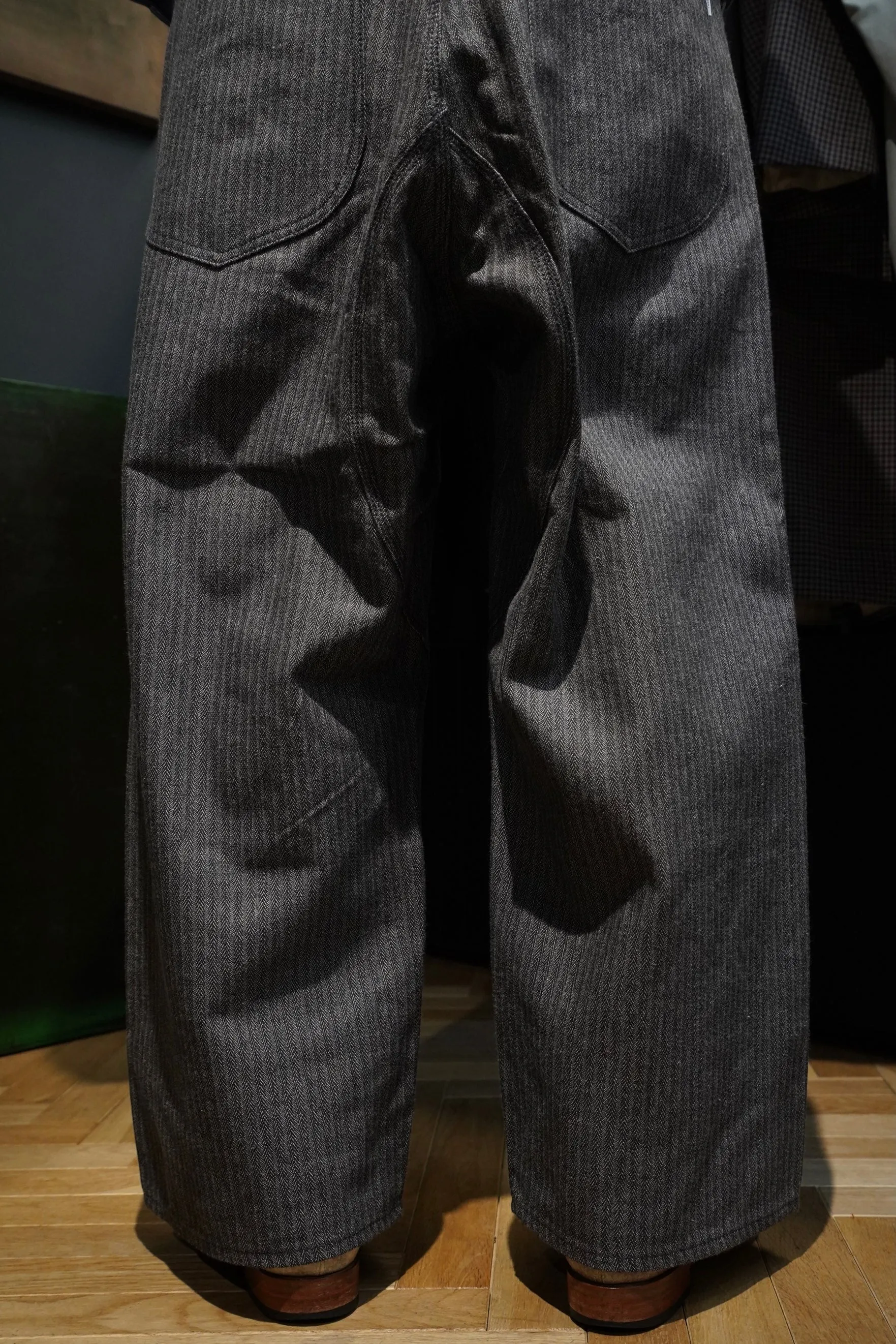 SUGARHILL HERRINGBONE OVERALL (GRAY HERRINGBONE)