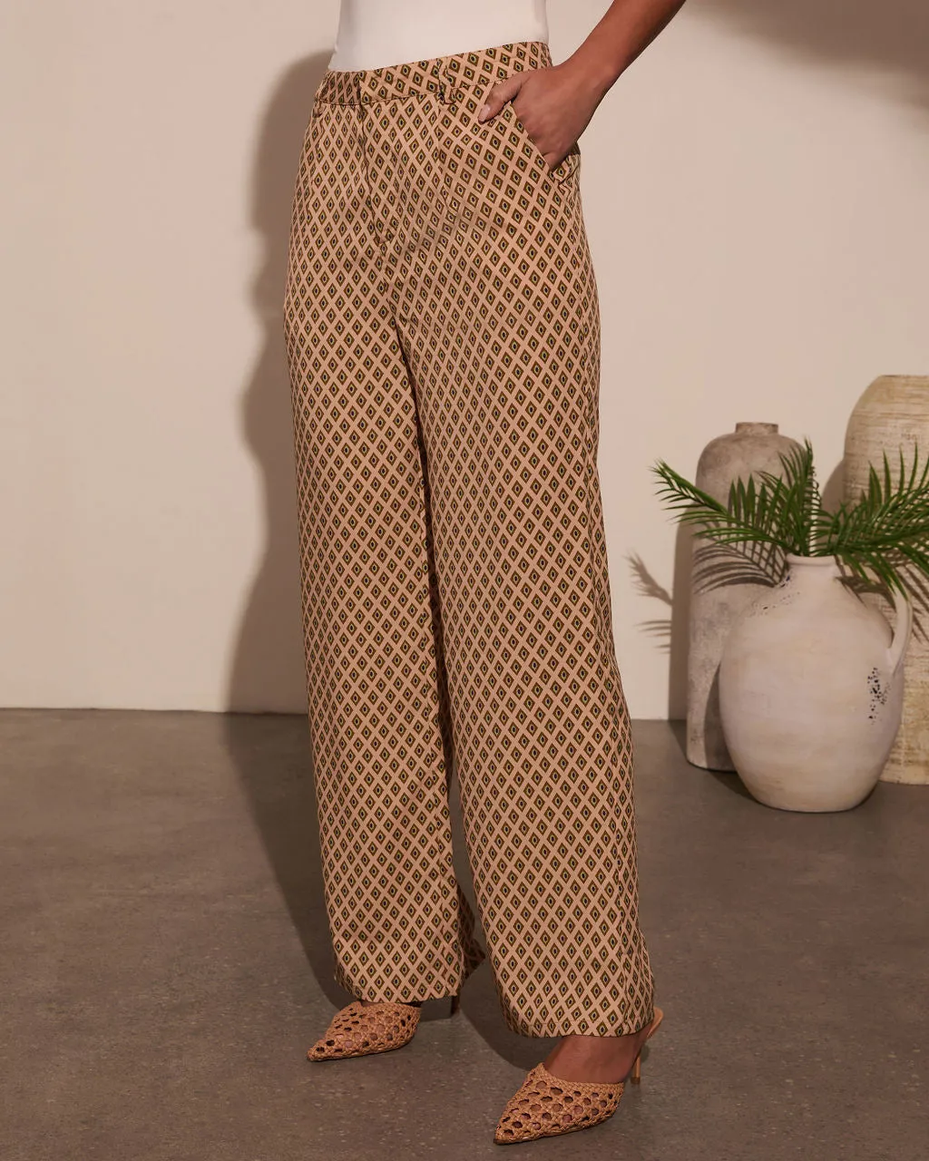 Sylvie Printed Wide Leg Trouser
