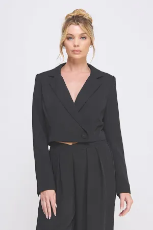 Twill Cropped Blazer