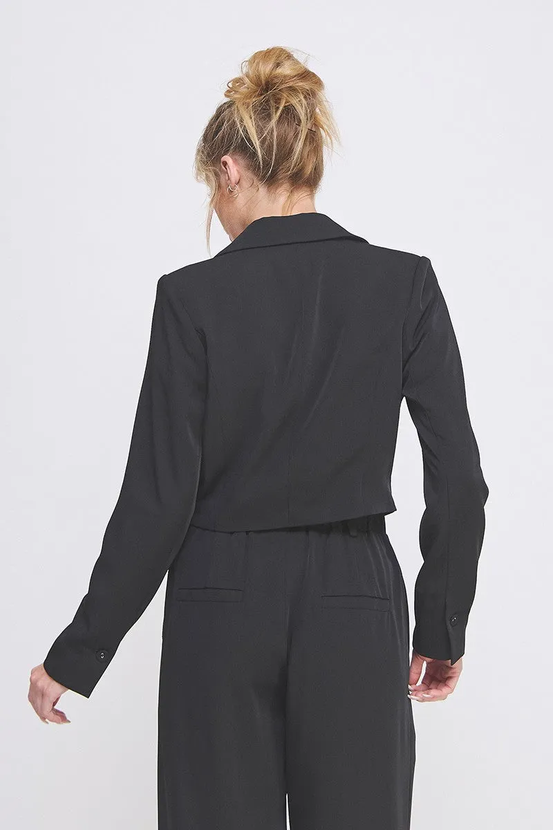 Twill Cropped Blazer