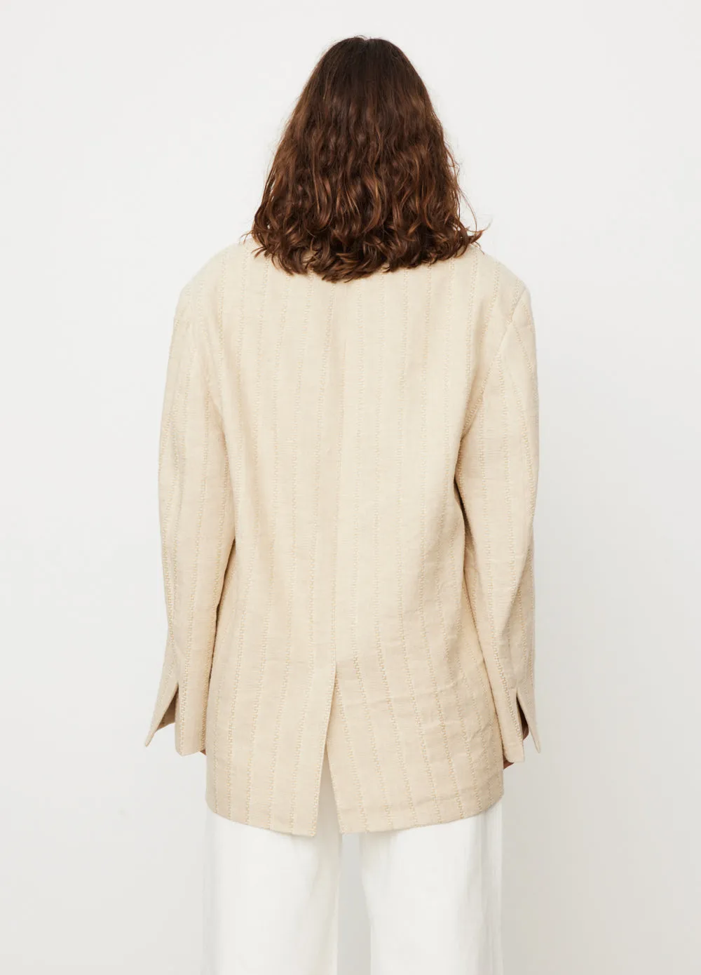 Uneven Overlap Blazer