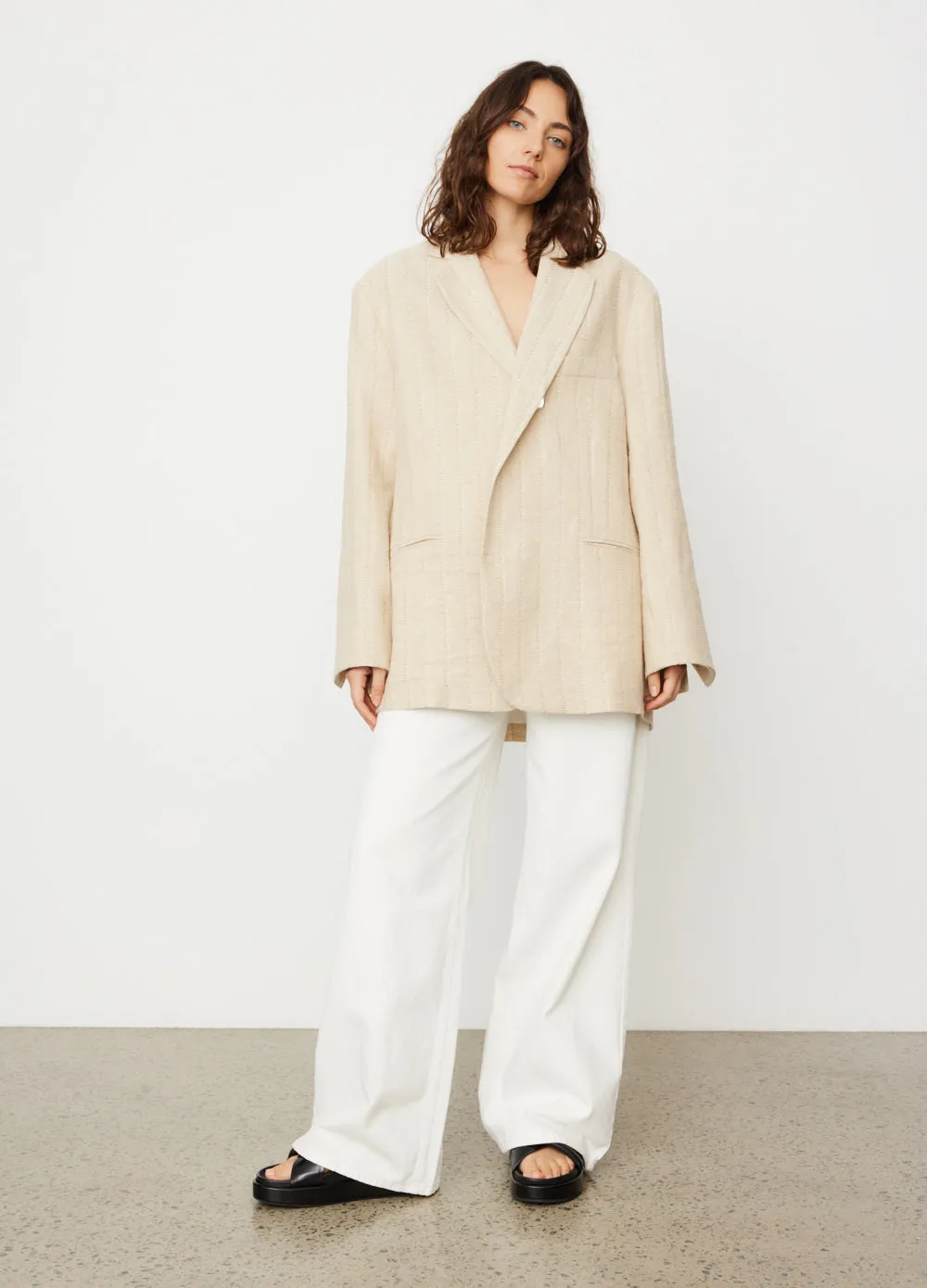 Uneven Overlap Blazer