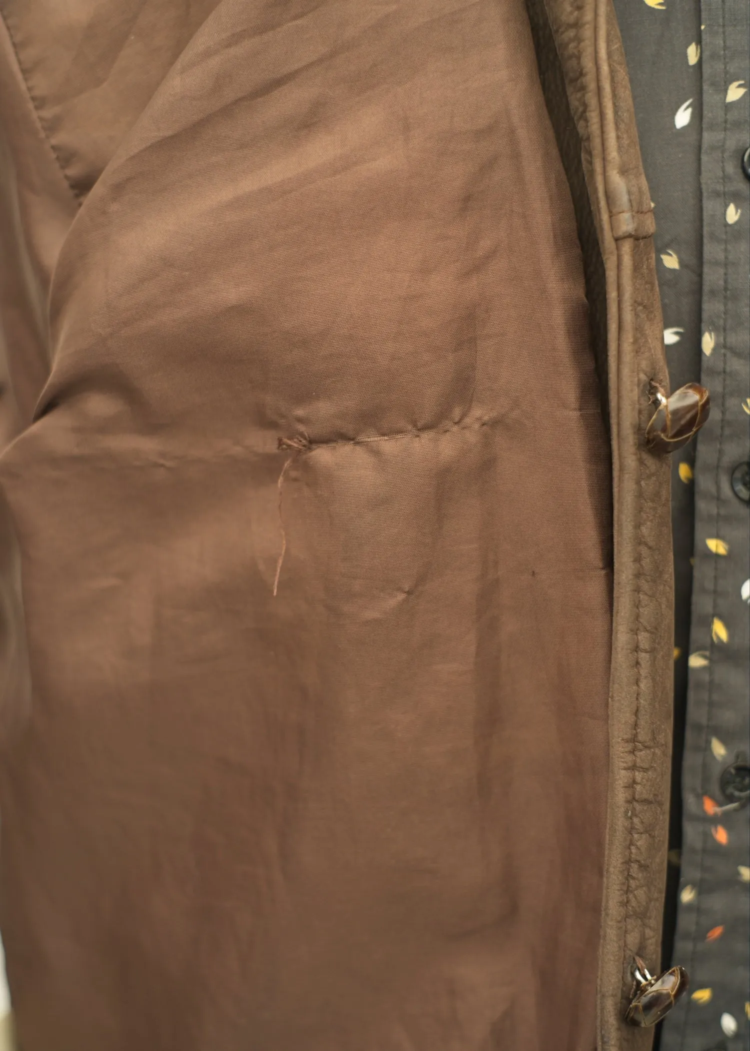 Vintage 60s Brown Suede Leather Box Jacket • 44" - 46"