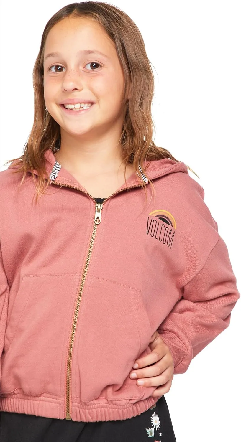 Volcom Little Girls Dudette Zip Fleece Sweatshirt