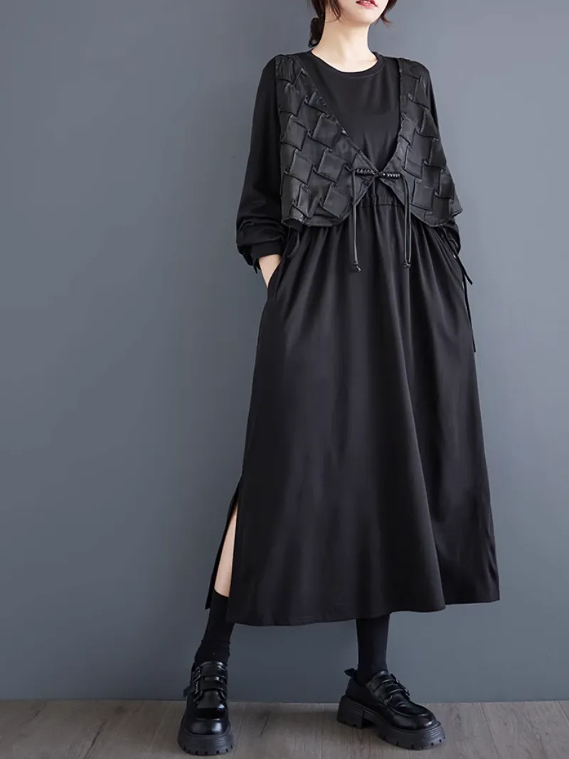 Women’s Comfy Chic Winter Fashion Jacket Style A-Line Dress
