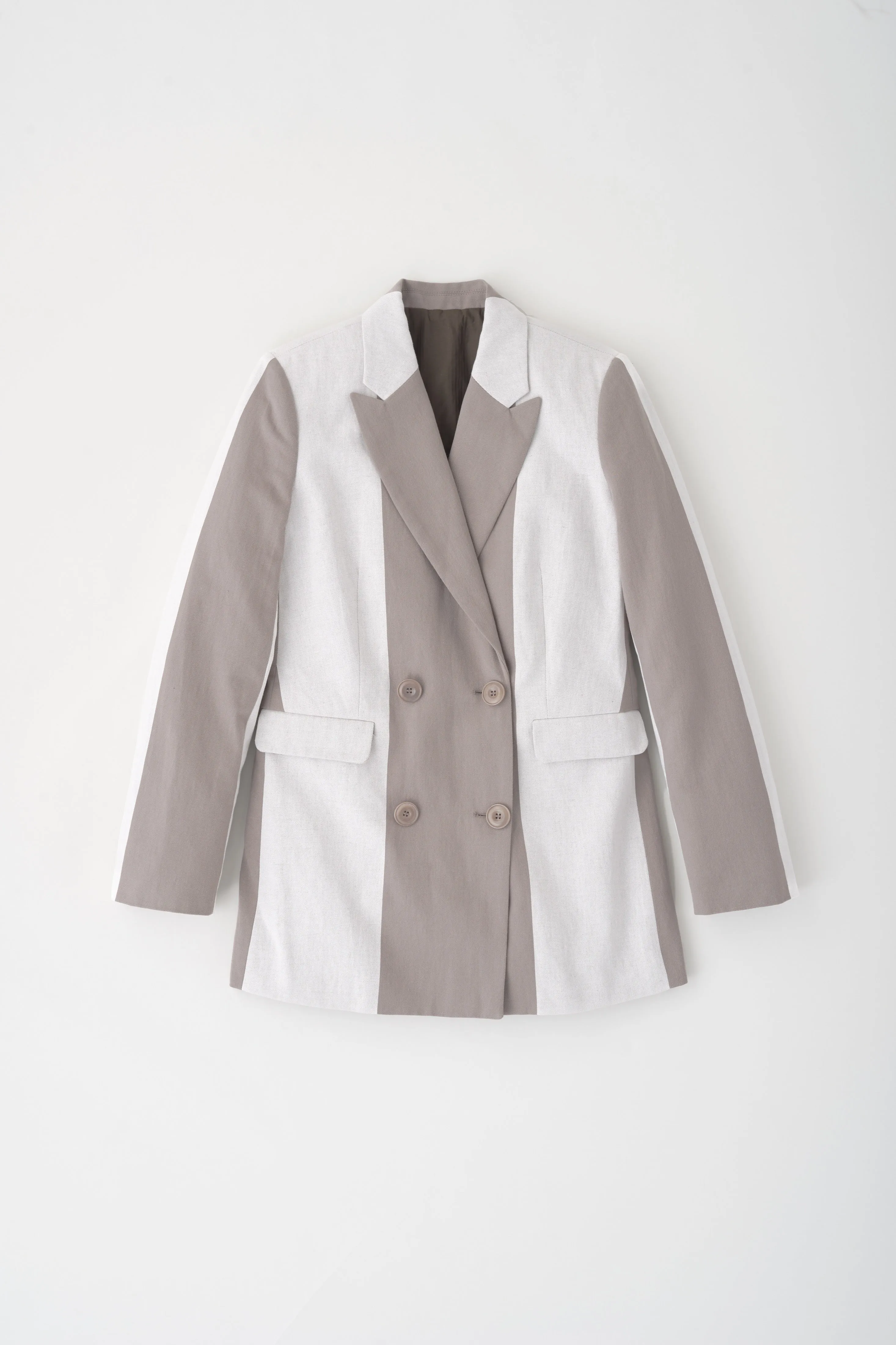 Women's Linen Station Blazer in Birch/Brindle Stripe