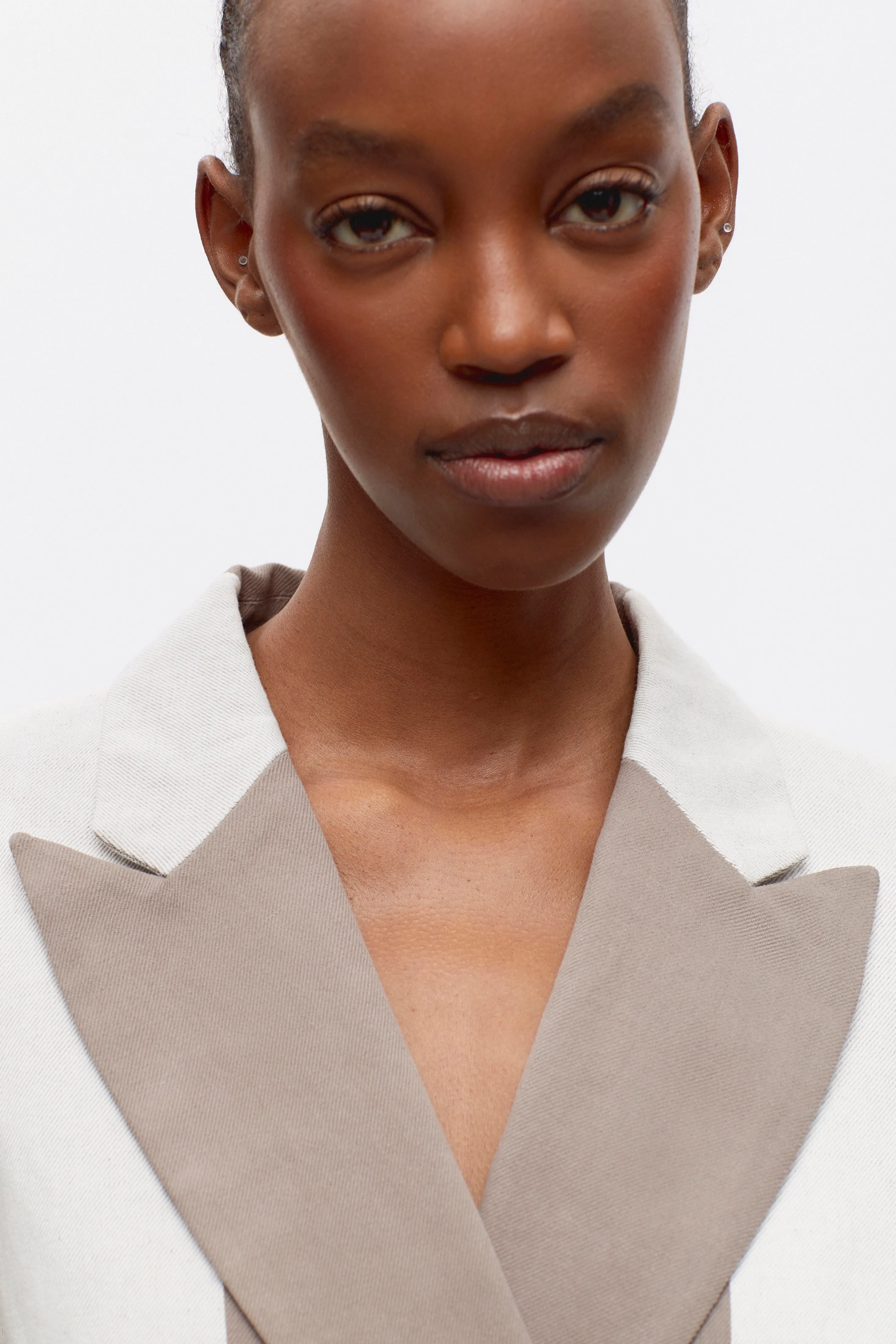 Women's Linen Station Blazer in Birch/Brindle Stripe