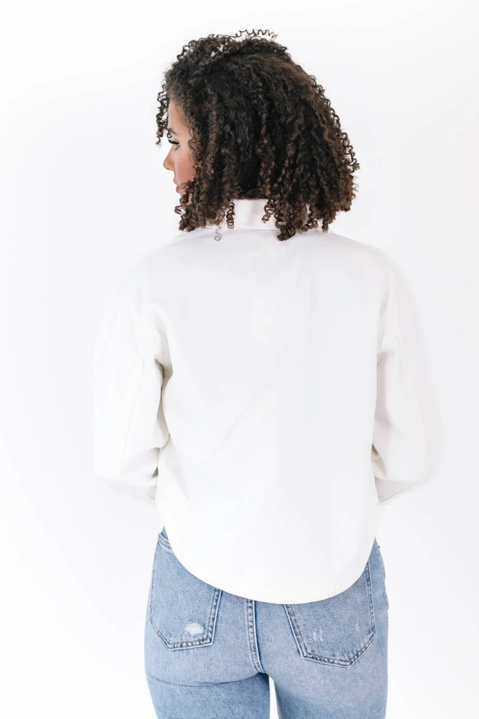 Z Supply All Day Cropped Denim Jacket - Bone